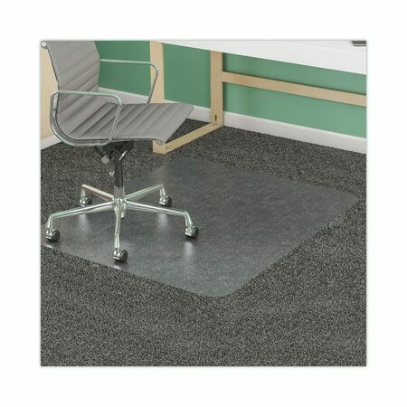 DEFLECTO Frequent Use Chair Mat, Med Pile Carpet, Flat, 45x53, Rectangle, Clear CM14242